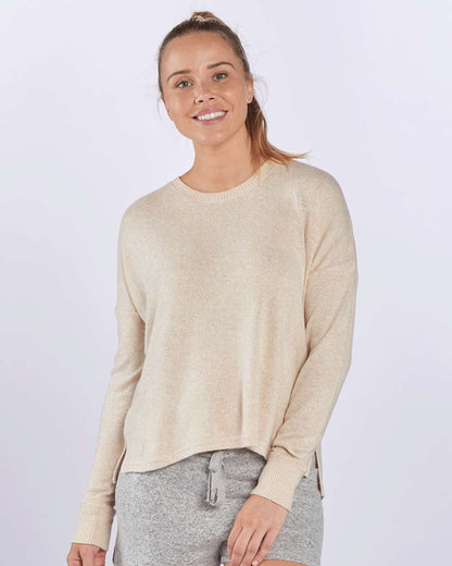 Boxercraft Women's Cuddle Fleece Boxy Crewneck Pullover L06 #colormdl_Oatmeal Heather