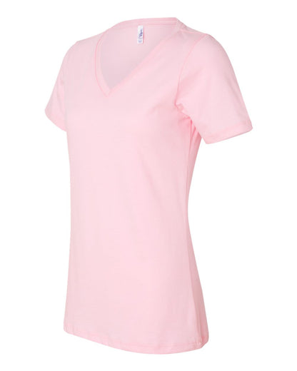 BELLA + CANVAS Women’s Relaxed Jersey V-Neck Tee 6405 #color_Pink