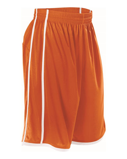 Alleson Athletic Women's Basketball Shorts 535PW #color_Orange/ White