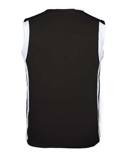 Alleson Athletic Youth B-Core B-Slam Reversible Tank Top 2551 #color_Black/ White