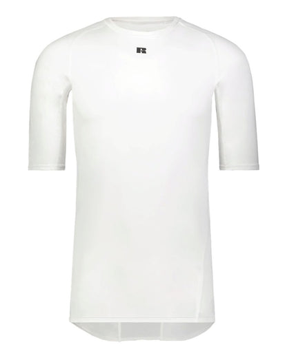Russell Athletic Unisex CoolCore® Half Sleeve Compression Shirt R21CPM #color_White