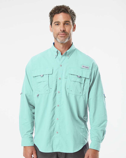 Columbia PFG Bahama™ II Long Sleeve Shirt 212463 #colormdl_Gulf Stream