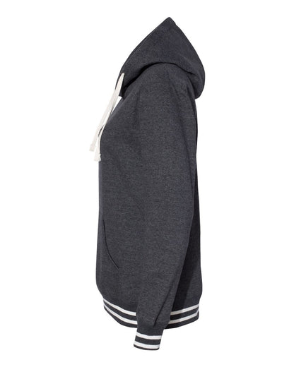 J. America Women’s Relay Hooded Sweatshirt 8651 #color_Black