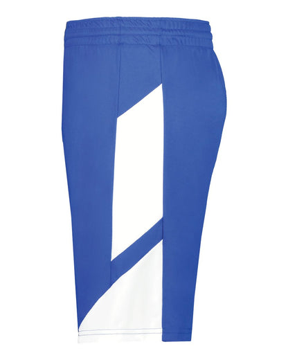 Augusta Sportswear Youth Step-Back Basketball Shorts 1737 #color_Royal/ White