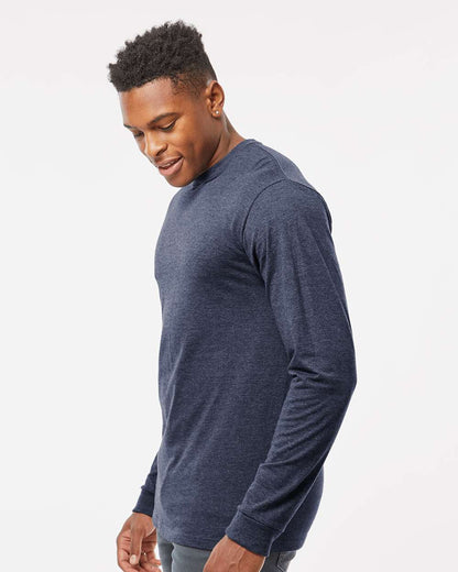 Tultex Heavyweight Jersey Long Sleeve T-Shirt 291 #colormdl_Heather Denim