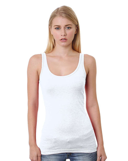 Bayside Women's USA-Made Tank Top 3410 #color_White