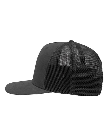 Sportsman Modern Five-Panel Trucker Fit Cap SP1550 #color_Charcoal/ Black