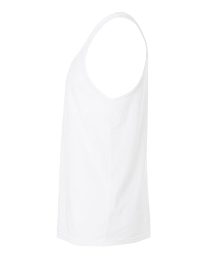 BELLA + CANVAS Heather CVC Tank 3480CVC #color_Solid White Blend