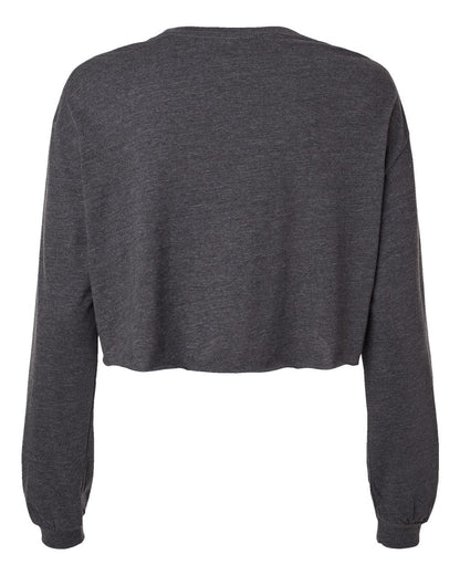 BELLA + CANVAS FWD Fashion Women's Crop Long Sleeve Tee 6501 #color_Dark Grey Heather