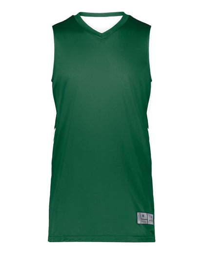 Augusta Sportswear Youth Alley-Oop Reversible Jersey 1167 #color_Dark Green/ White