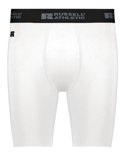 Russell Athletic Unisex CoolCore® Compression Shorts R24CPM #color_White