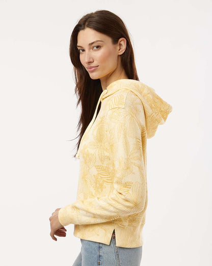 MV Sport Women's Maddie Floral Print Hooded Sweatshirt W24105 #colormdl_Sun Ray