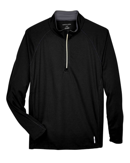 North End Men's Radar Performance Quarter-Zip Pullover 88187 #color_Black