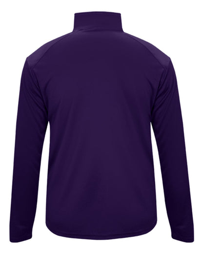 Badger Youth B-Core Quarter-Zip Pullover 2102 #color_Purple/ Graphite