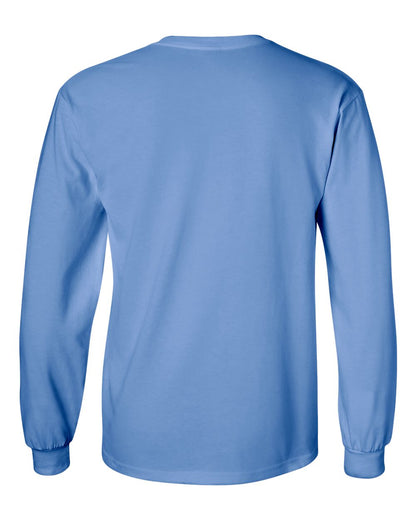 Gildan Unisex Ultra Cotton® Long Sleeve T-Shirt 2400 #color_Carolina Blue
