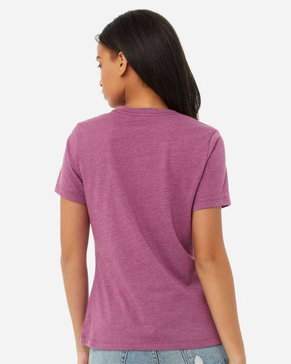 BELLA + CANVAS Women’s Relaxed Fit Heather CVC Tee 6400CVC #colormdl_Heather Magenta