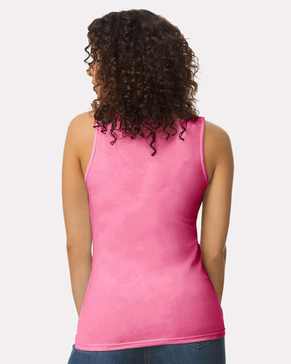 Gildan Women's Softstyle® Tank Top 64200L #colormdl_Azalea
