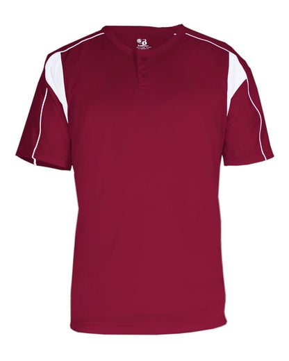 Alleson Athletic Men's B-Core Pro Placket Jersey 7937 #color_Cardinal/ White