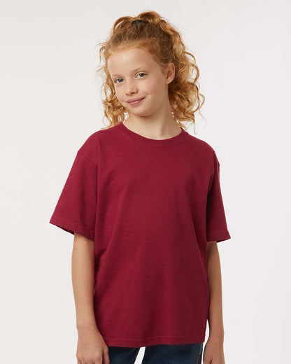 M&O Youth Gold Soft Touch T-Shirt 4850 #colormdl_Cardinal Red