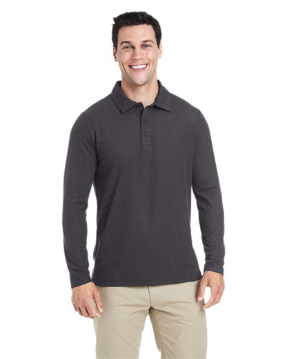 CORE365 Men's Fusion ChromaSoft™ Long Sleeve Pique Polo CE112L #colormdl_Carbon