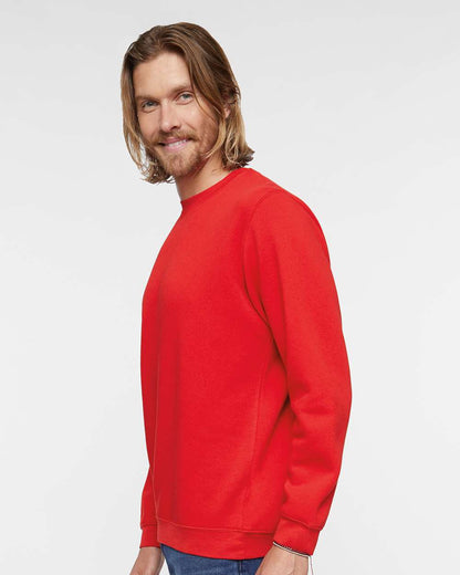 LAT Unisex Elevated Fleece Crewneck Sweatshirt 6925 #colormdl_Red