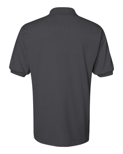 JERZEES Men's SpotShield® 50/50 Polo 437MSR #color_Charcoal Grey