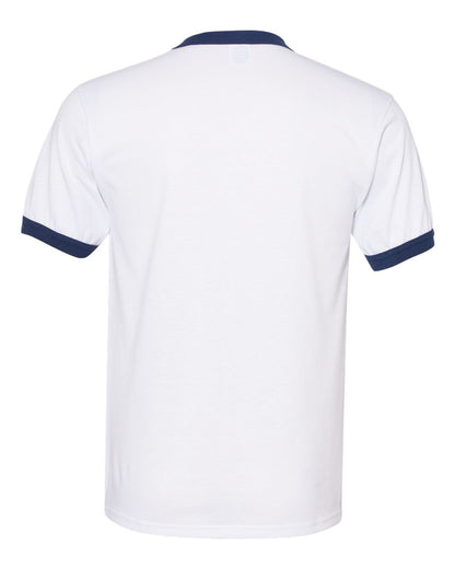 Augusta Sportswear 50/50 Ringer T-Shirt 710 #color_White/ Navy