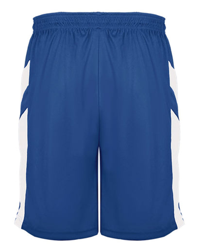 Alleson Athletic Youth B-Pivot Rev. Shorts 2266 #color_Royal/ White