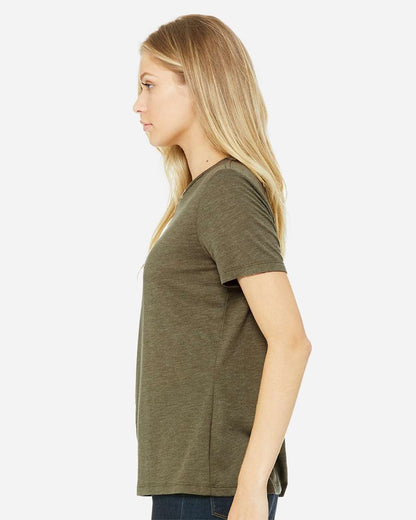 BELLA + CANVAS Women’s Relaxed Fit Triblend Tee 6413 #colormdl_Olive Triblend