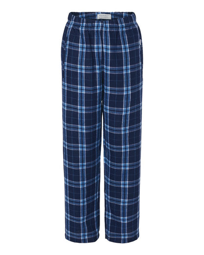 Boxercraft Youth Flannel Pants BY6624 #color_Navy/ Columbia