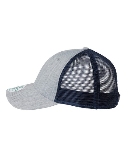 LEGACY Lo-Pro Snapback Trucker Cap LPS #color_Heather Grey/ Navy