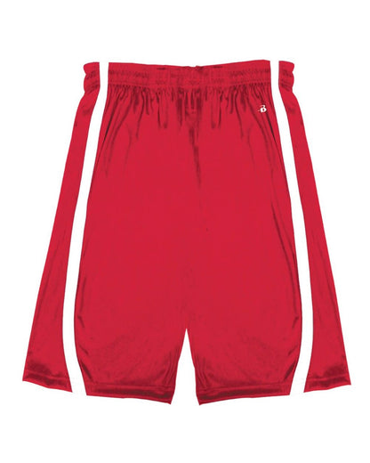 Alleson Athletic Men's B-Core B-Slam Reversible Shorts 7244 #color_Red/ White