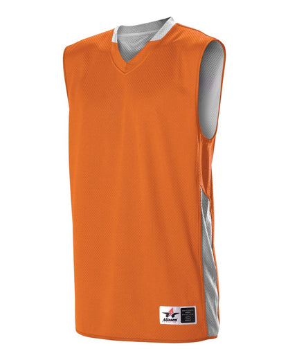 Alleson Athletic Single Ply Reversible Jersey 589RSP #color_Orange/ White