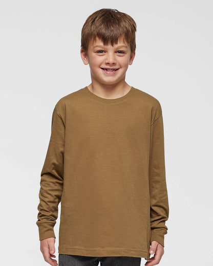 LAT Youth Fine Jersey Long Sleeve Tee 6201 #colormdl_Coyote Brown