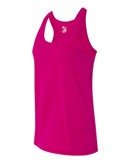 Badger Women’s B-Core Racerback Tank Top 4166 #color_Hot Pink