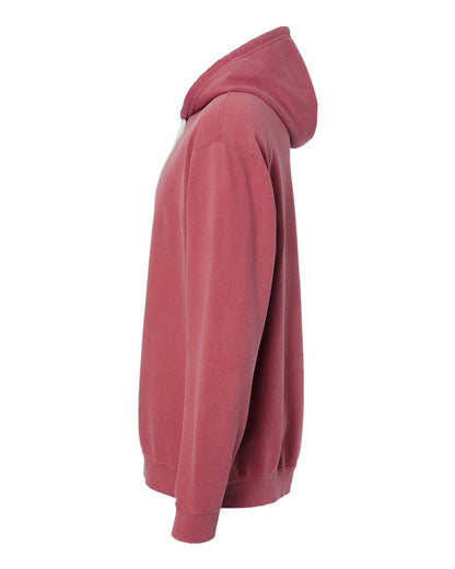 Comfort Colors Unisex Garment-Dyed Lightweight Fleece Hooded Sweatshirt 1467 #color_Crimson