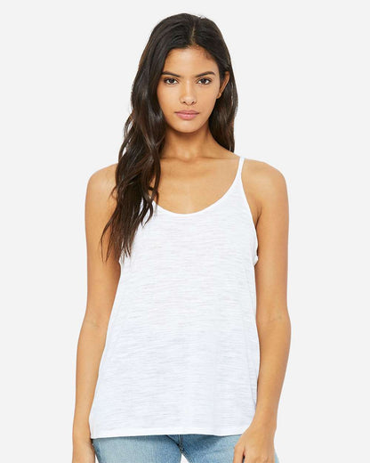 BELLA + CANVAS Women's Slouchy Tank 8838 #colormdl_White Slub