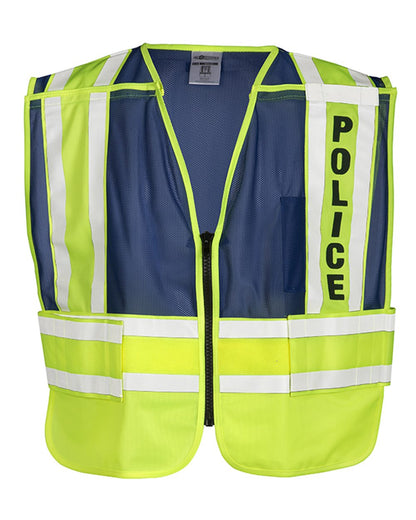 Kishigo Unisex Police Vest 8051BZ #color_Lime/ Blue
