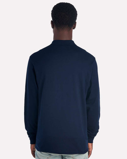 JERZEES Men's Dri-Power® Long Sleeve Polo 437LR #colormdl_J. Navy