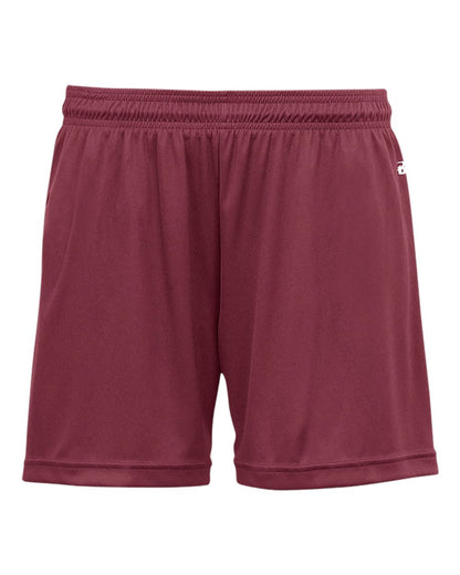 Badger Women's B-Core 5" Inseam Shorts 4116 #color_Cardinal