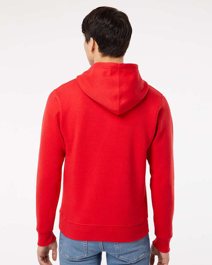 J. America Men's Triblend Fleece Hooded Sweatshirt 8871 #colormdl_Red Solid
