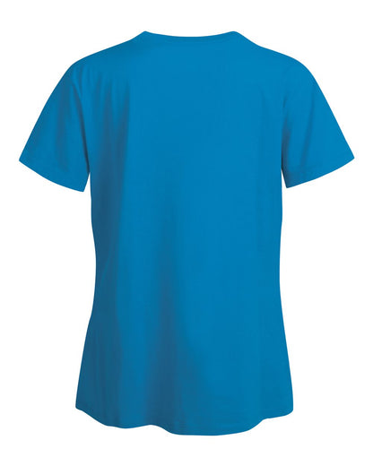 Hanes Women's Perfect-T V-Neck T-Shirt S04V #color_Teal