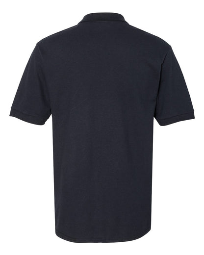 JERZEES Men's 100% Ring-Spun Cotton Piqué Polo 443M #color_Black