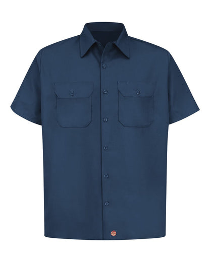 Red Kap Men's Utility Short Sleeve Work Shirt ST62 #color_Navy