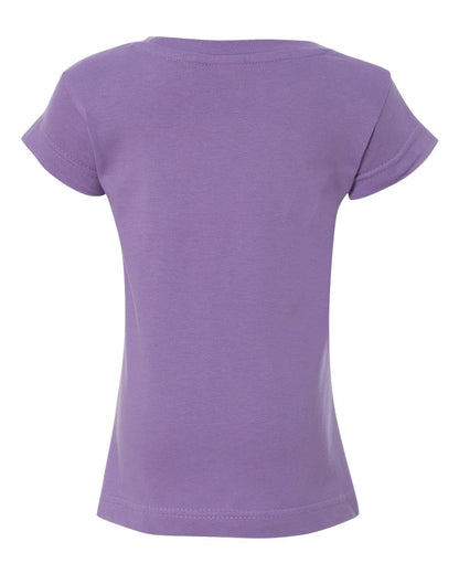 Rabbit Skins Toddler Girls Fine Jersey Tee 3316 #color_Lavender