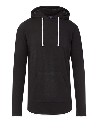 MV Sport Unisex Miles Slub Hooded Long Sleeve T-Shirt 24401 #color_Black