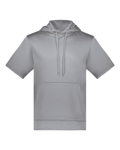 Augusta Sportswear Fleece Short Sleeve Hooded Pullover 6871 #color_Athletic Grey