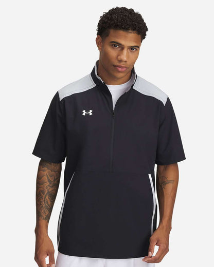 Under Armour Men's Motivate 3.0 Short Sleeve Half-Zip 1389612 #colormdl_Black/ Mod Grey/ White