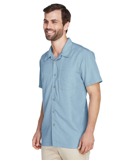Harriton Men's Barbados Textured Camp Shirt M560 #colormdl_Cloud Blue