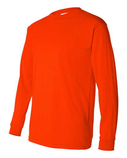 Bayside USA-Made 50/50 Long Sleeve T-Shirt 1715 #color_Safety Orange